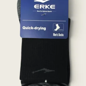 ERKE Cotton 11326212018-002 Men Flat Mid Socks -