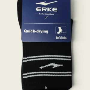 ERKE Cotton 11326212017-003 Men Flat Mid Socks -