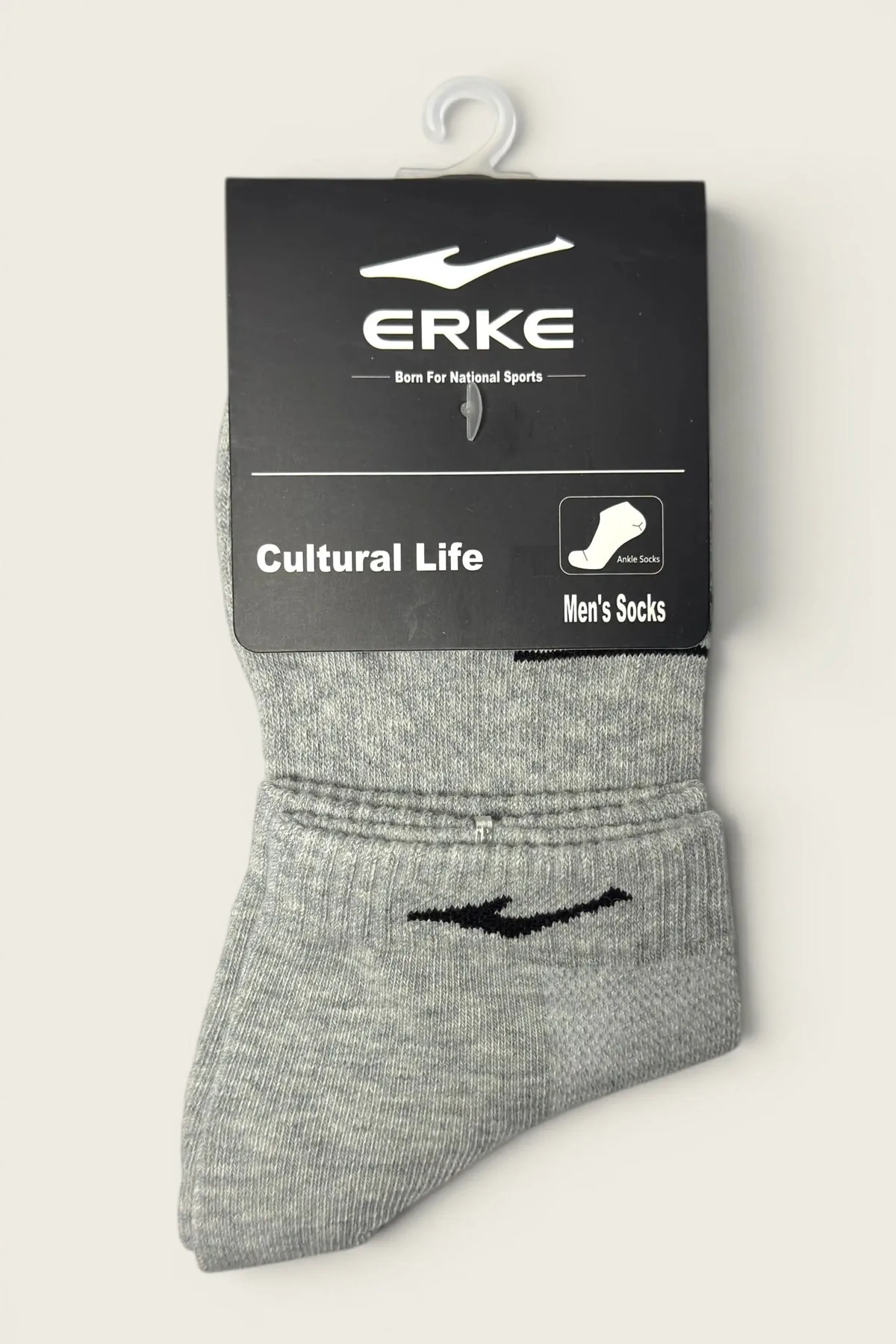ERKE Cotton 11326212024-103 Men Flat Ankle Socks -